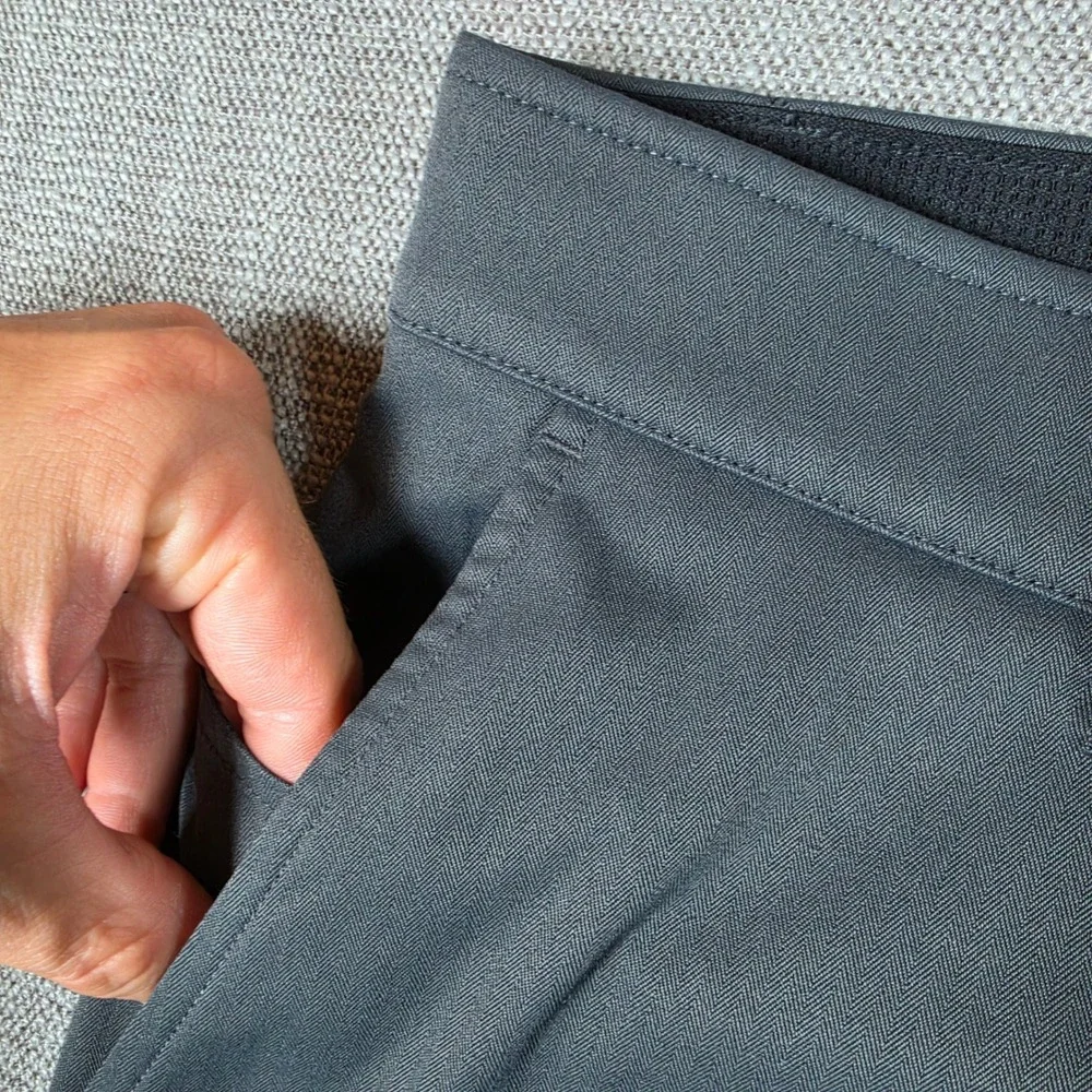 Nike Golf Shorts Mens 34/7 Grey Herringbone Dri-FIT Flat Front FD5721-070